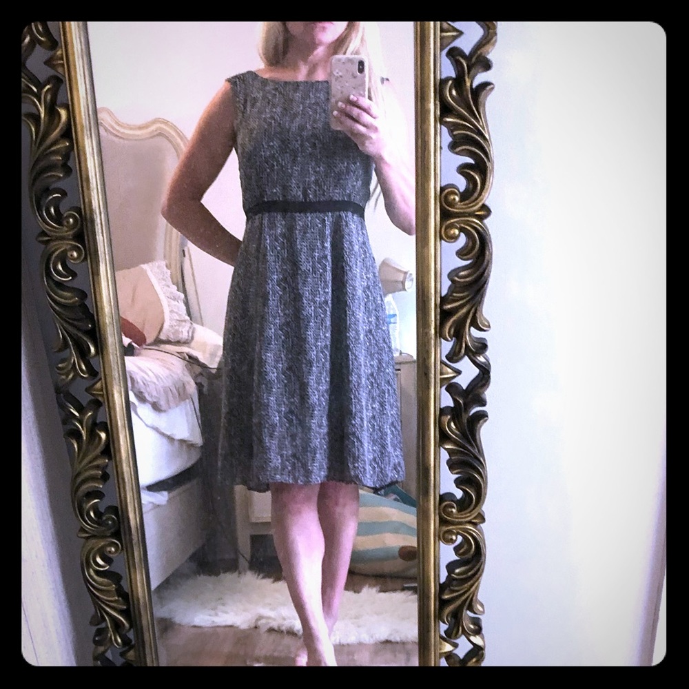 Loft sleeveless tweed look dress 2